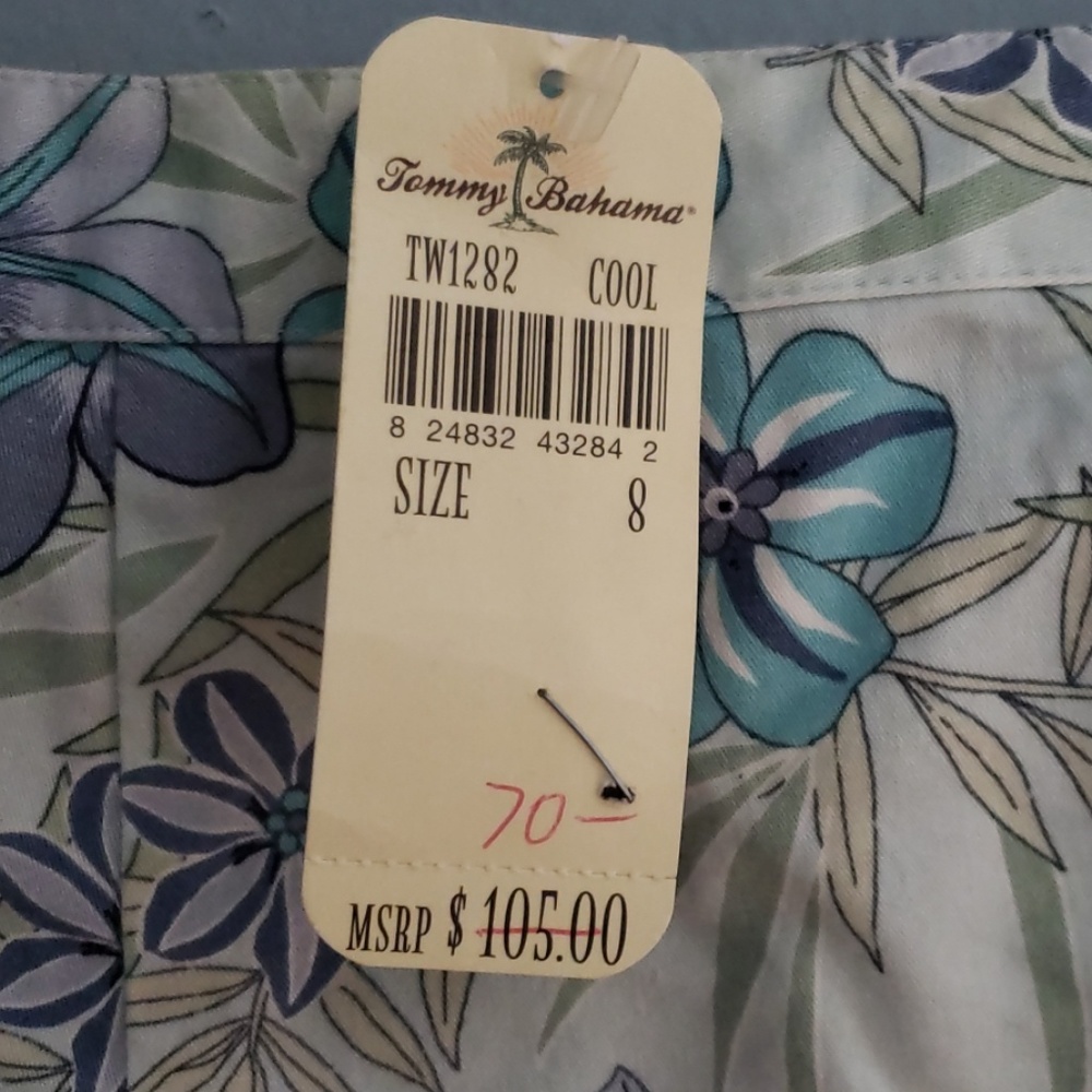 🌴Tommy Bahama Strech Tropical Capri Pants Sz 8🌴 - Picture 5 of 5